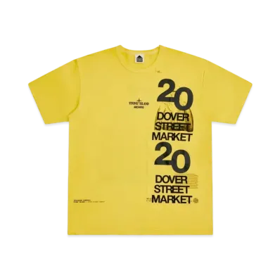 Dover Street Market London x Stone Island 20th Anniversary Tee "Yellow"