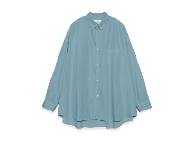 Graphpaper minus Botanical Dyed Broad L/S Oversized Regular Collar Shirt "Sax"