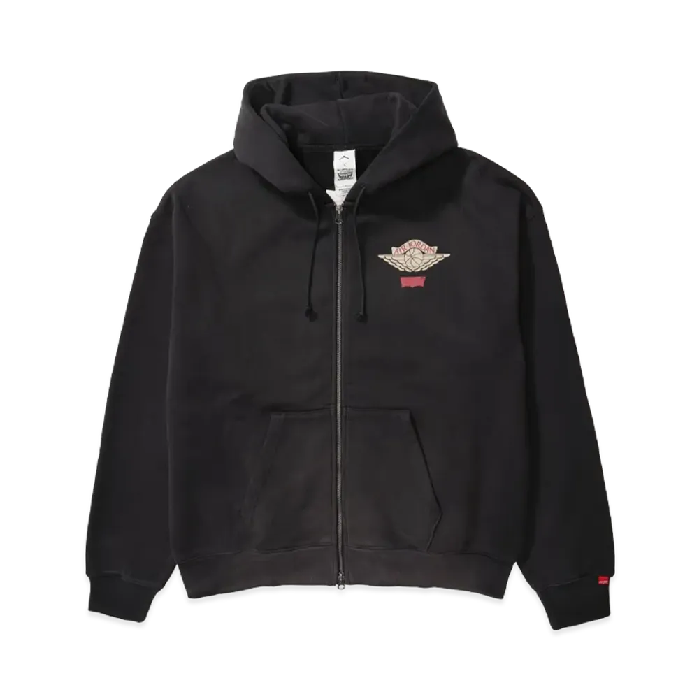 Nike Jordan x Levi's Heavyweight Fleece Zip Hoodie "Black" (US Size) IM6734-010