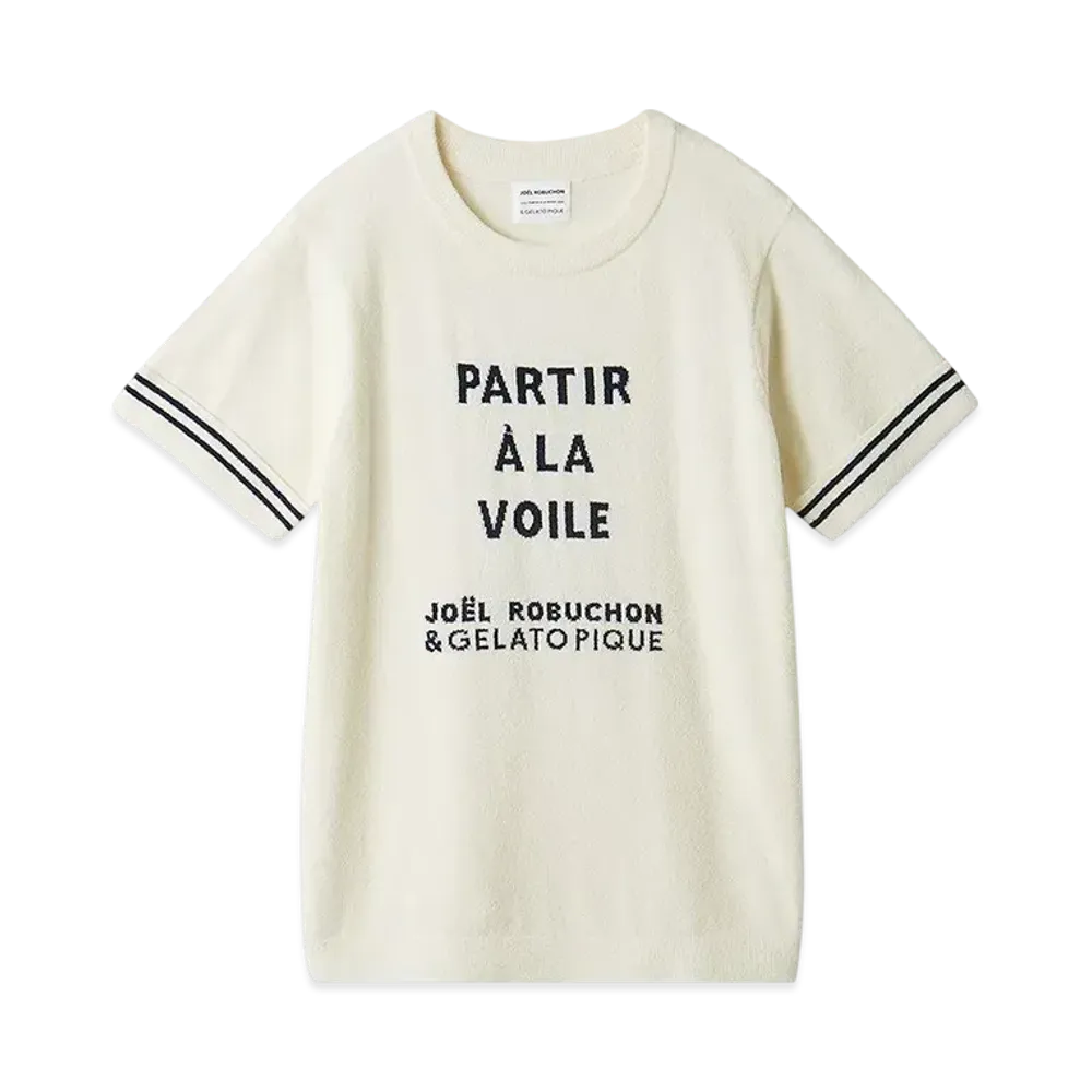 GELATO PIQUE x JOEL ROBUCHON Line Pullover "Ivory"