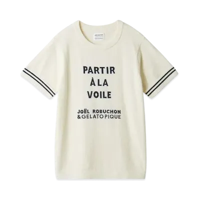 GELATO PIQUE x JOEL ROBUCHON Line Pullover "Ivory"