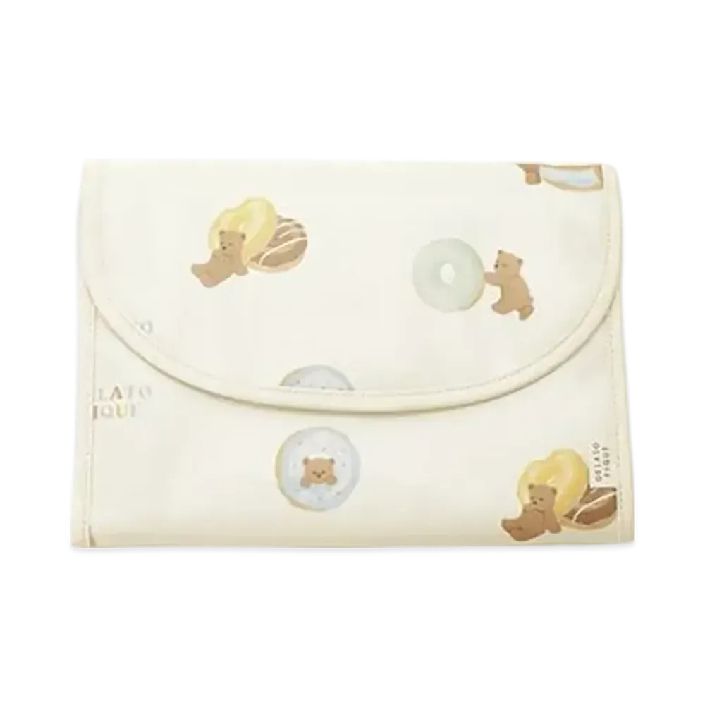 GELATO PIQUE Donut Bear Pattern Maternal And Child Health Handbook Case M "Cream"