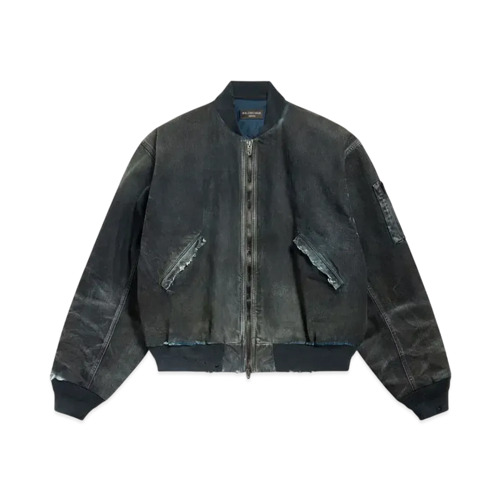 BALENCIAGA Women's Bomber Jacket "Blue"