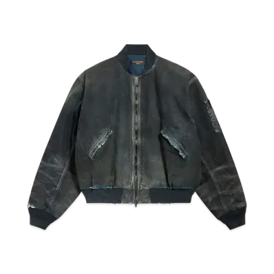 BALENCIAGA Women's Bomber Jacket "Blue"