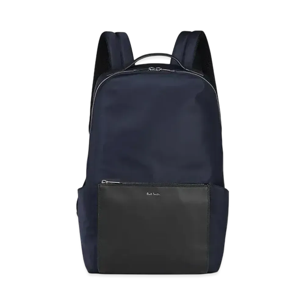 Paul Smith Nylon Bright Stripe Trim Backpack "Navy"