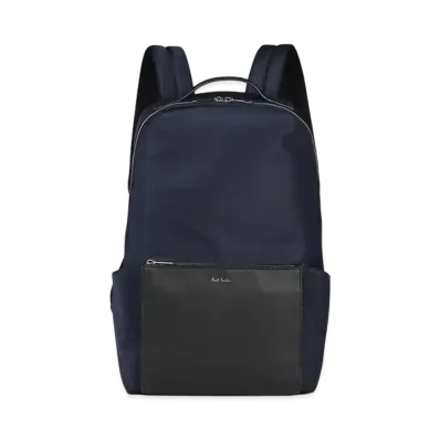 Paul Smith Nylon Bright Stripe Trim Backpack "Navy"