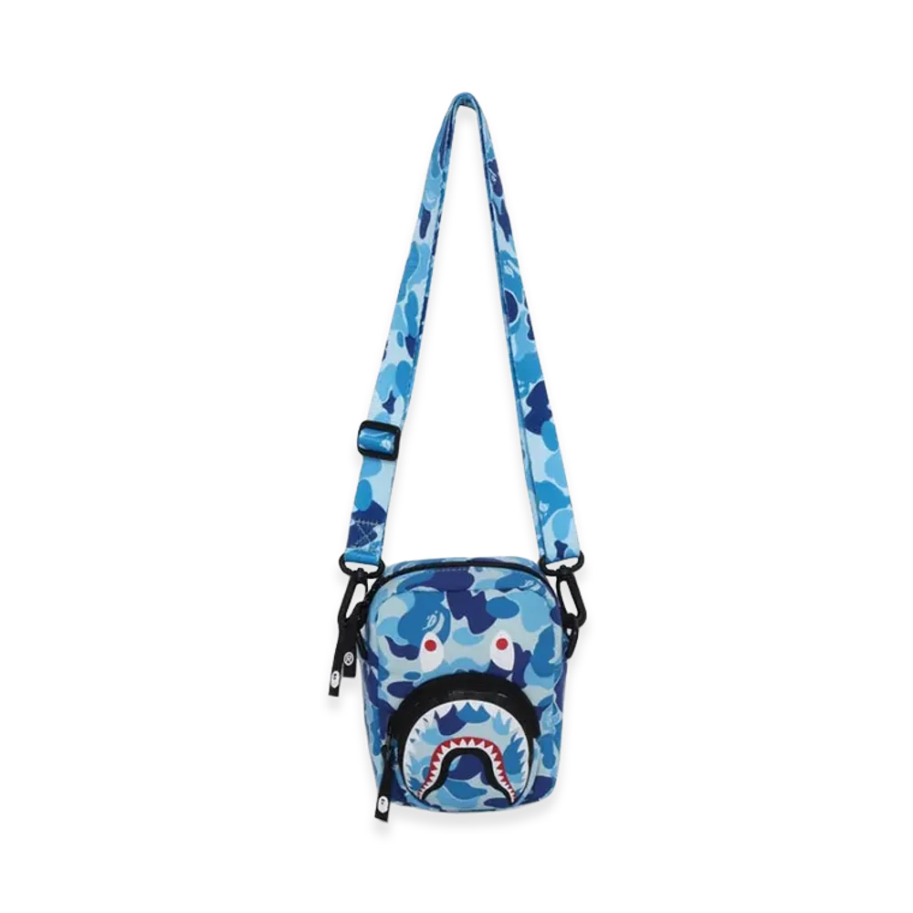 A BATHING APE ABC Camo Shark Mini Bag "Blue"