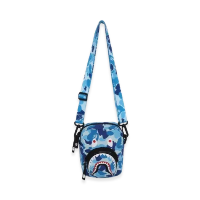 A BATHING APE ABC Camo Shark Mini Bag "Blue"