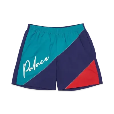 PALACE SAIL SHORTS "Teal / Navy / Red"