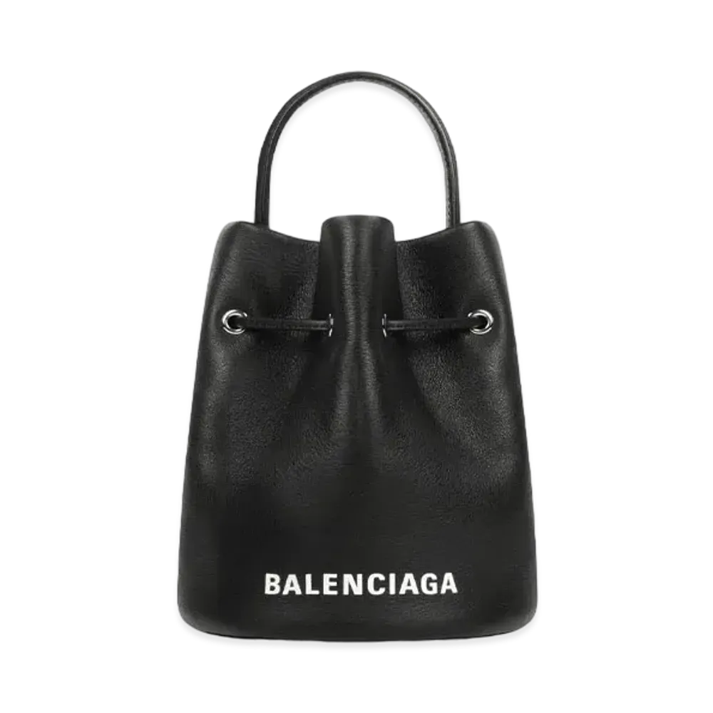 BALENCIAGA Women's Everyday XS Drawstring Bucket Bag "Black"
