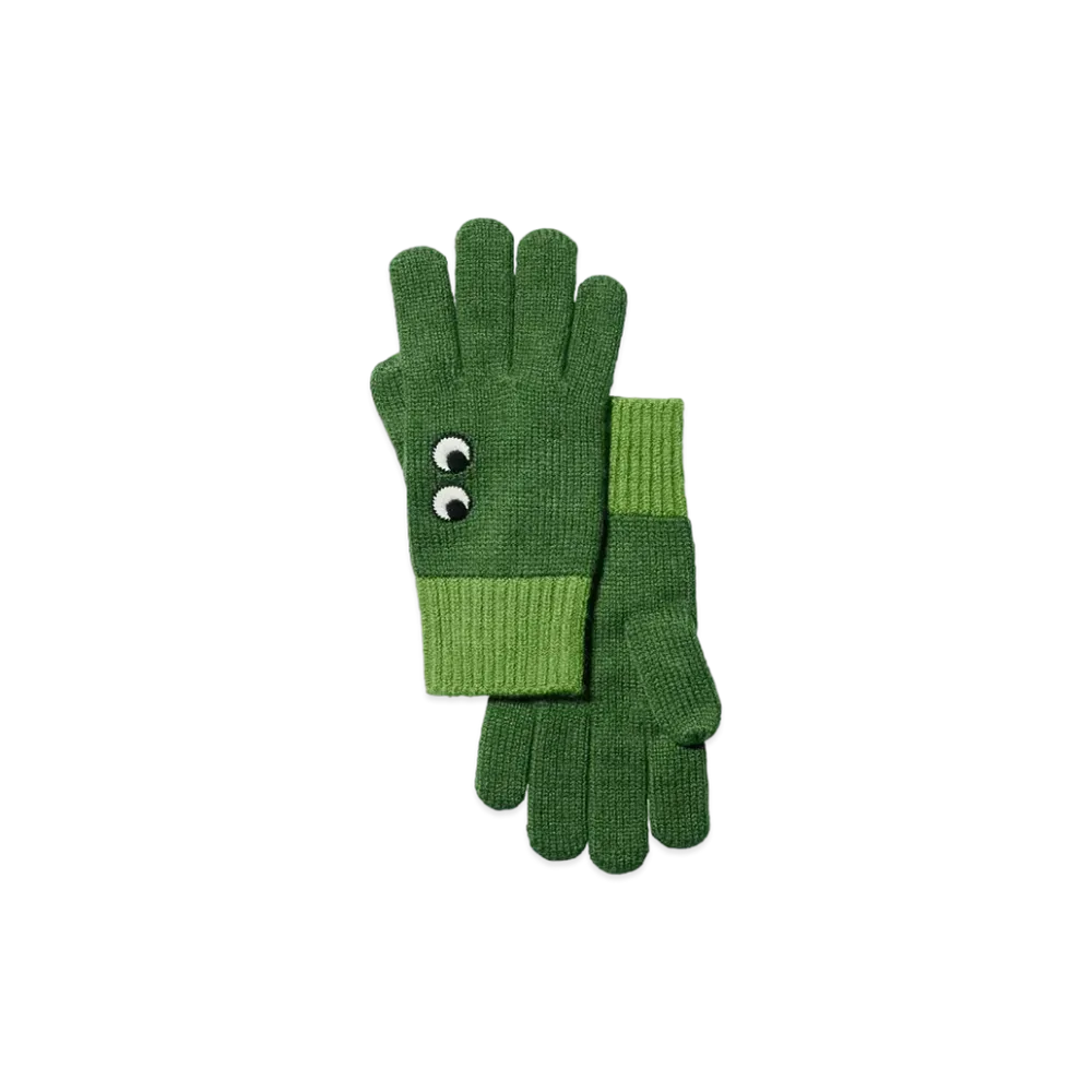 Uniqlo X Anya Hindmarch Heattech Knit Gloves "Green"