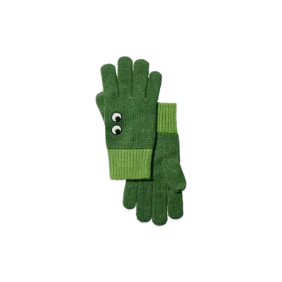 Uniqlo X Anya Hindmarch Heattech Knit Gloves "Green"