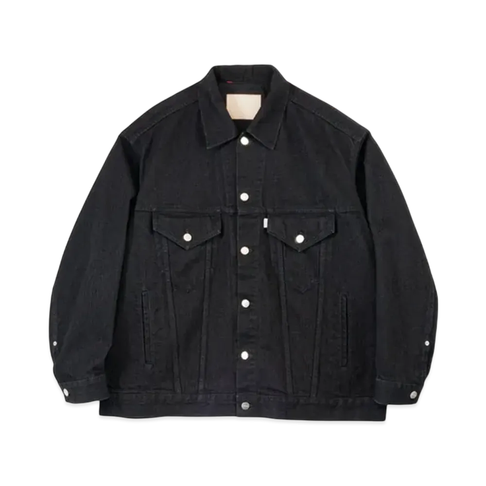 Graphpaper Selvage Denim Trucker Jacket "Black Washed"