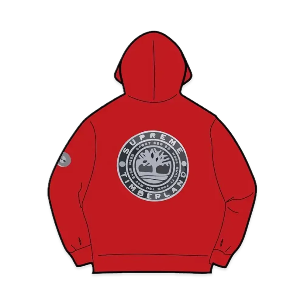 Supreme x Timberland Hooded Sweatshirt "Red"