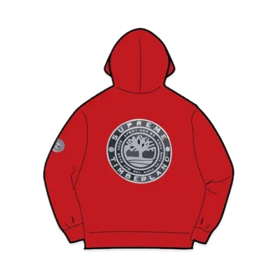 Supreme x Timberland Hooded Sweatshirt "Red"