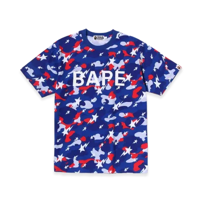 A BATHING APE Sta Strike Camo Tee "Blue"