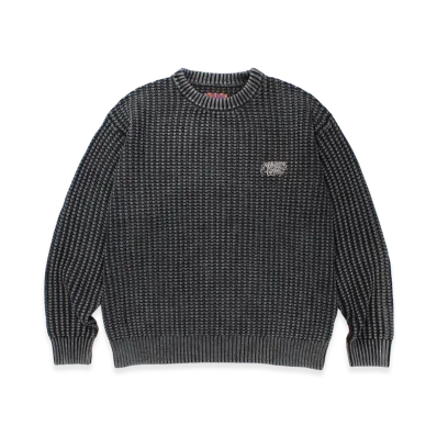 APHRODITEGANG Bleach Cotton Knit Sweater "Black"