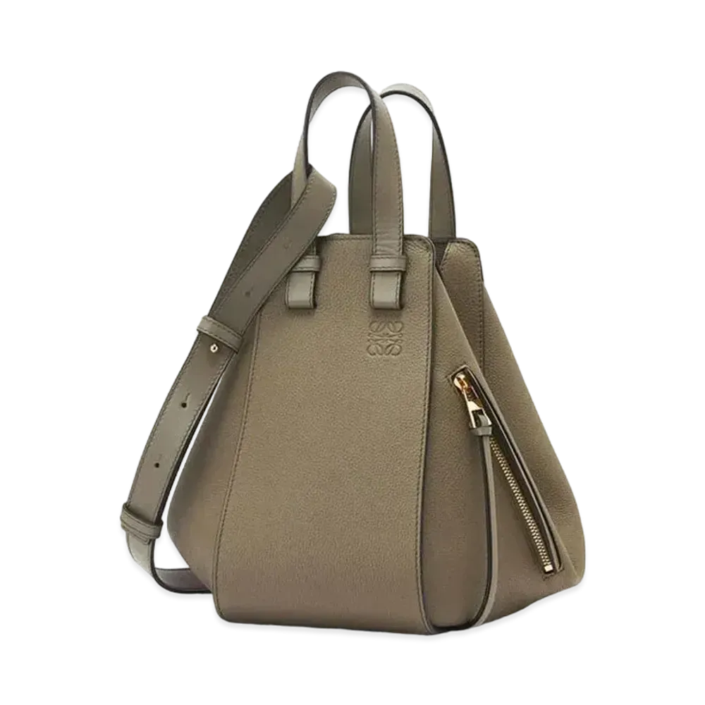 LOEWE Small Hammock Bag In Soft Grained Calfskin "Laurel Green"