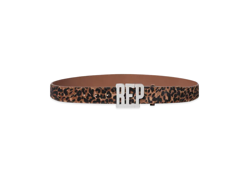 BlackEyePatch Leopard Letters Belt "Brown"