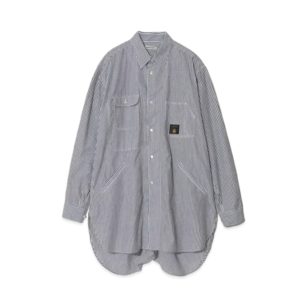 UNDERCOVER Cotton Work Mix Long Shirt "Black ST"