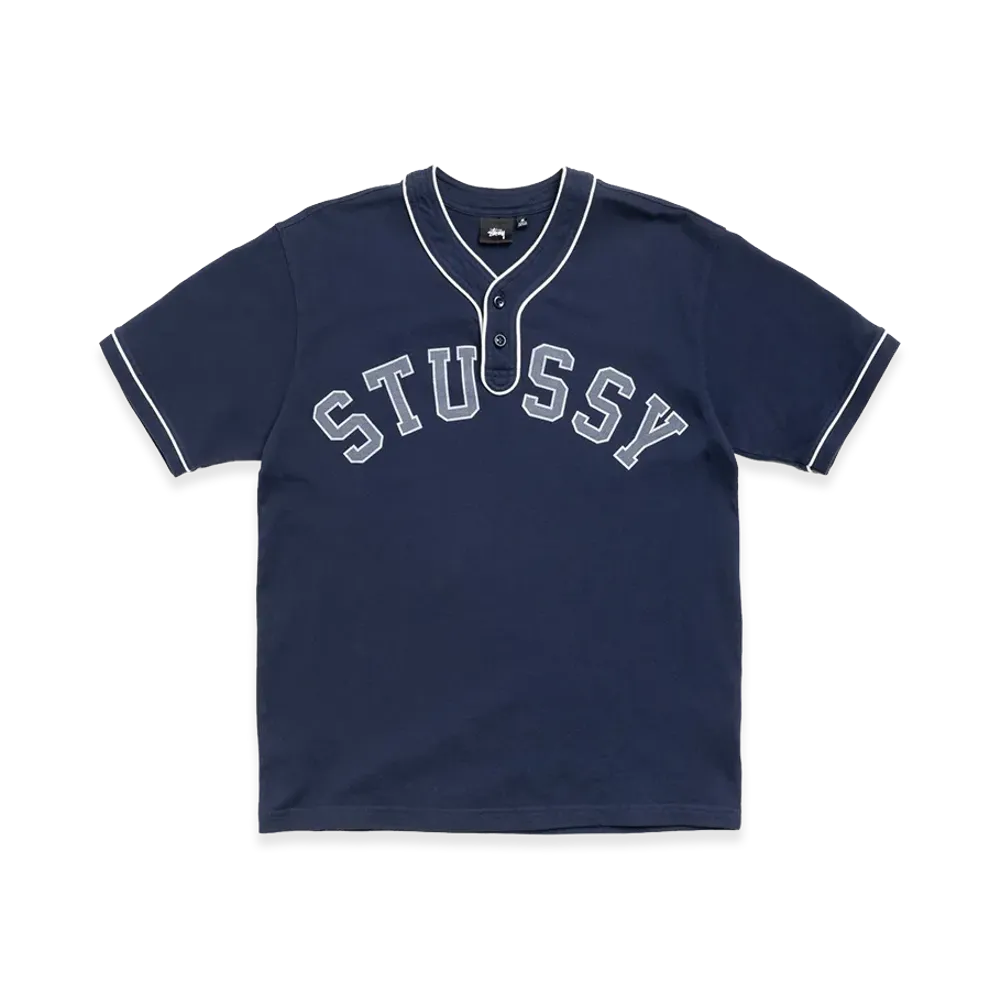 Stussy Arch Baseball Jersey "Navy"