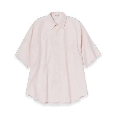 AURALEE Washed Finx Twill Big Half Sleeved Shirt 22SS "Light Pink"