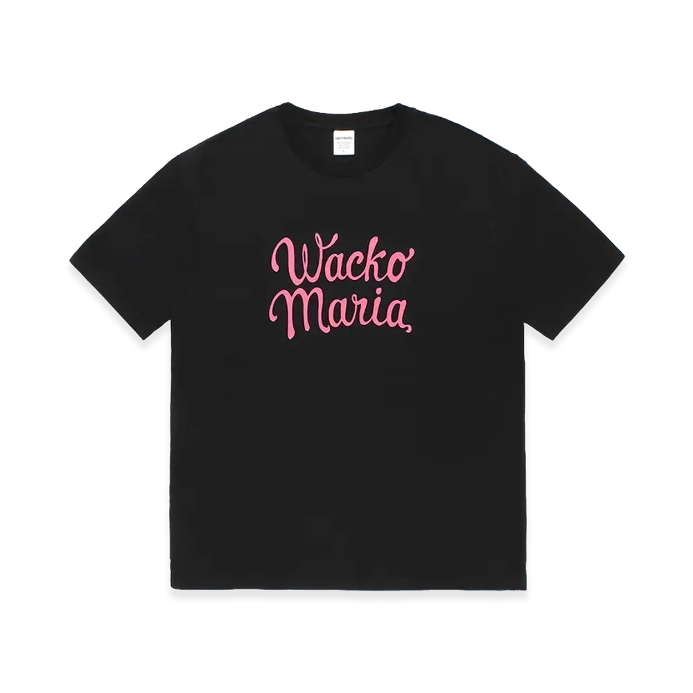 WACKO MARIA Washed Heavy Weight T-Shirt "Black/Pink"