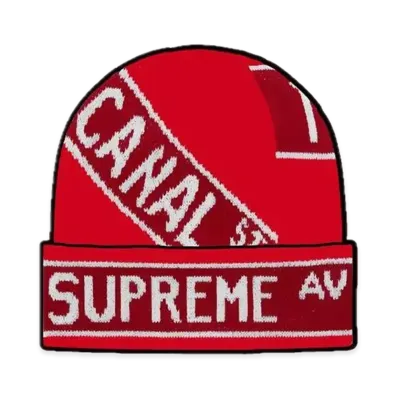 Supreme Street Signs Beanie "Red"