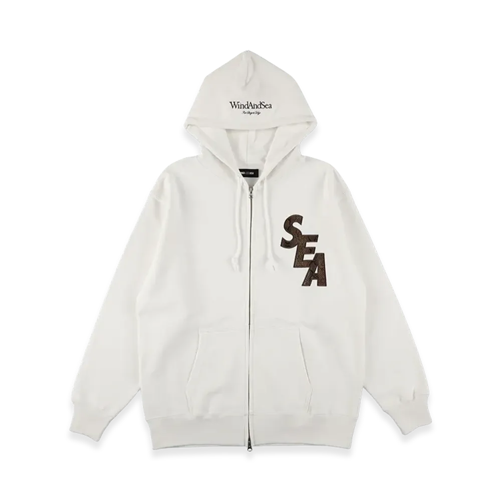 WIND AND SEA Python Sea Zip Up Sweatshirt "White"