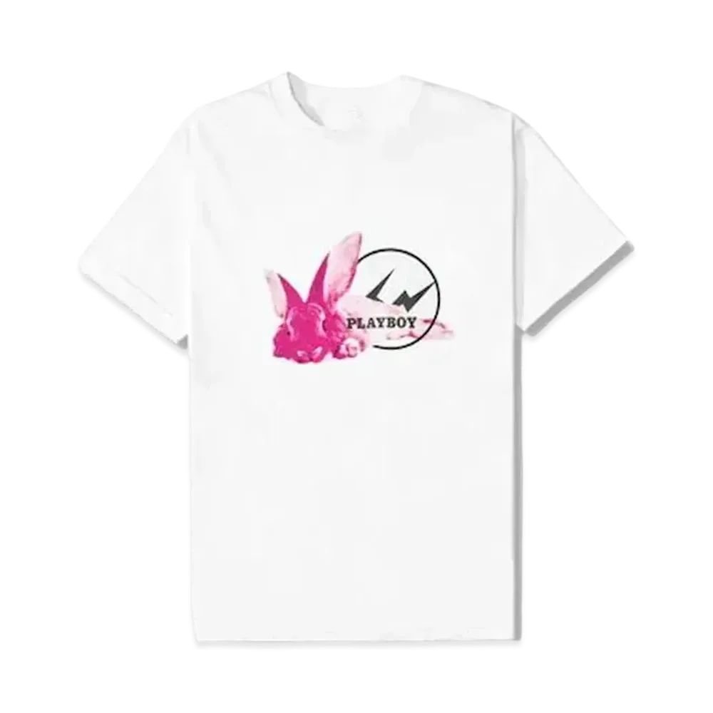 FRAGMENT Meets Playboy Pink Bunny Tee "White"