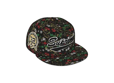 Supreme Floral Jacquard New Era "Black"