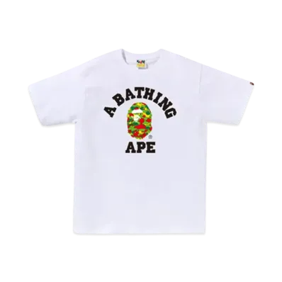 A BATHING APE Sta Camo College Tee Bapec Special Preorder "White"