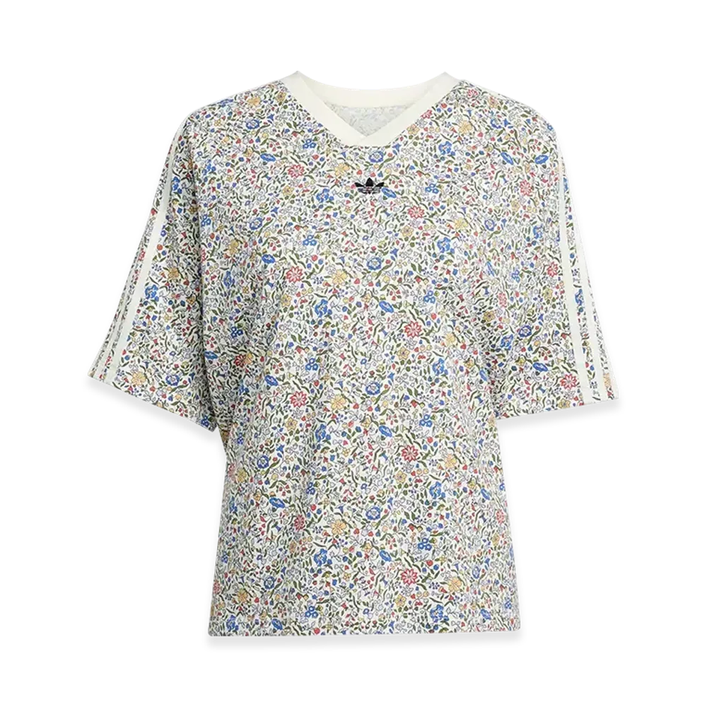 adidas x Liberty London AOP Short Sleeve T-shirt "Off White/Semi Lucid Red"