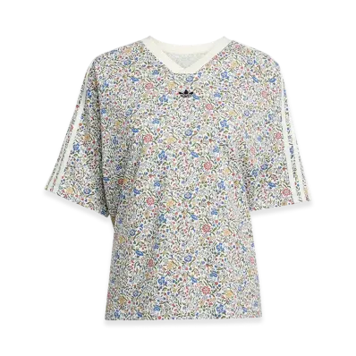 adidas x Liberty London AOP Short Sleeve T-shirt "Off White/Semi Lucid Red"