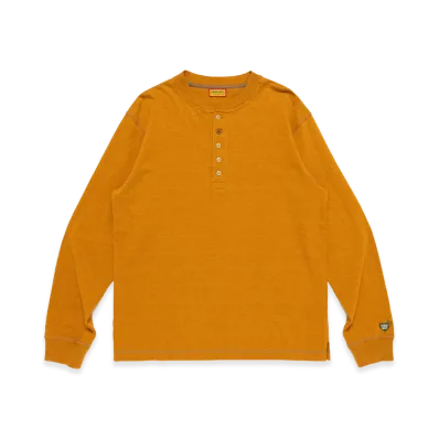 HUMAN MADE Henley Neck Shirt "Yellow"