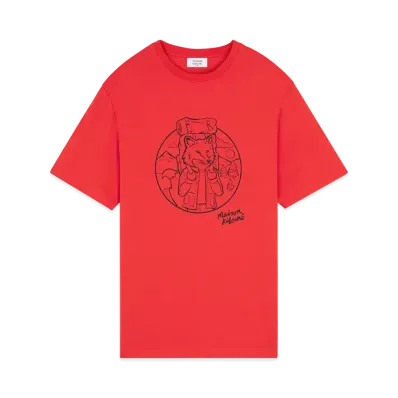 Maison Kitsune Rambling Fox Comfort T-shirt "Autumn Red"
