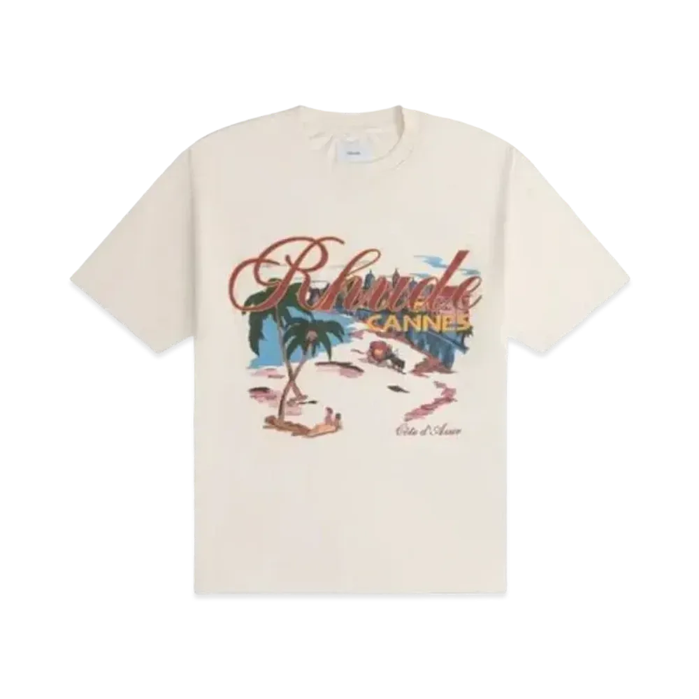 RHUDE Cannes Beach Tee "White"