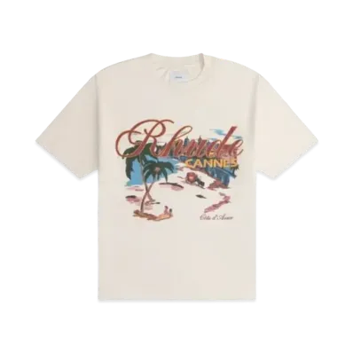 RHUDE Cannes Beach Tee "White"