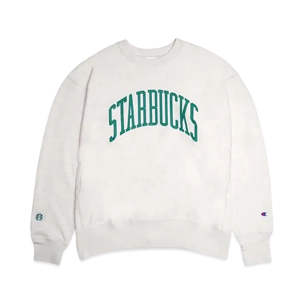 STARBUCKS x BEAMS x Champion Reverse Weave Crew Neck Sweatshirt "Oatmeal"