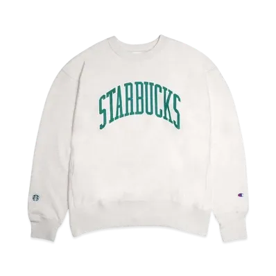 STARBUCKS x BEAMS x Champion Reverse Weave Crew Neck Sweatshirt "Oatmeal"