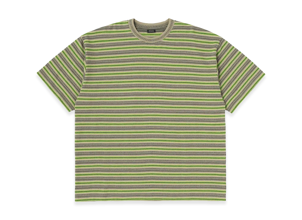 SEDAN ALL-PURPOSE Jacquard Striped S/S Tee "Olive"