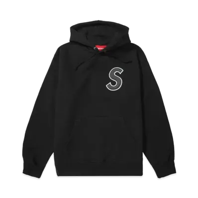 Supreme S Logo Hooded Sweatshirt "Black"