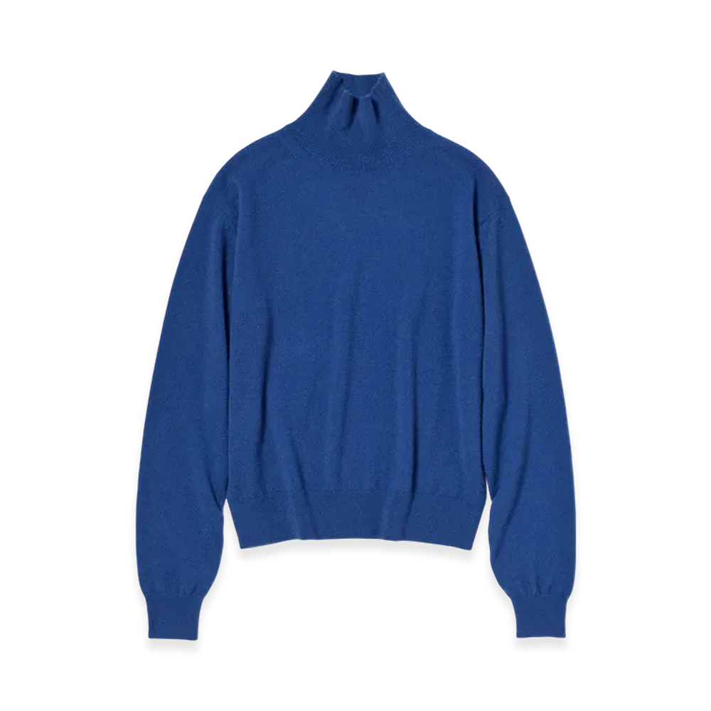 AURALEE Baby Cashmere Knit Turtle "Royal Blue"
