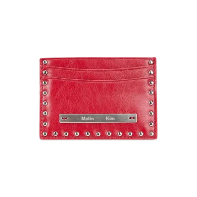 Matin Kim Western Stud Card Wallet "Red"