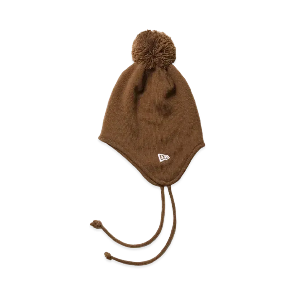 NEW ERA Pom Pom Knit Ear Flap "Walnut"