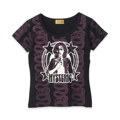 HYSTERIC GLAMOUR Women's Banana Girl Baby T-Shirt "Pink"