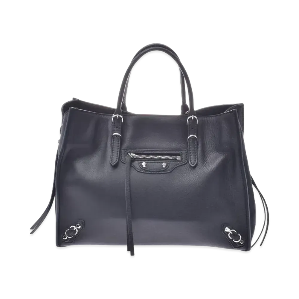 BALENCIAGA Paper A4 leather 2Way Bag "Black"
