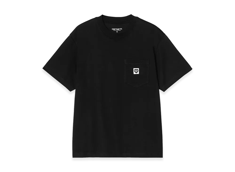 Carhartt WIP Women's S/S Pocket Small Heart T-Shirt "Black/Black"
