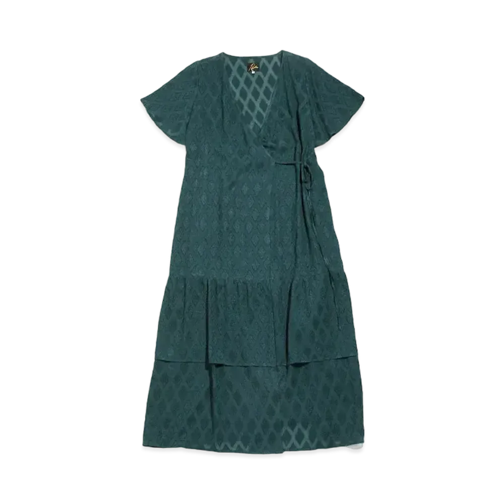 Needles WRAP DRESS - DIAMOND JQ. (FOR WOMEN) "Blue"
