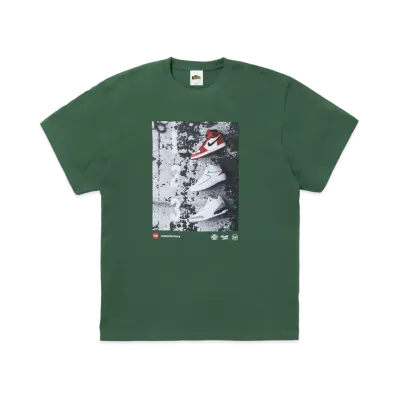 SNKRDUNK × THE NETWORK BUSINESS × RED SPIDER KICKS Tee AIR JORDAN "GREEN"